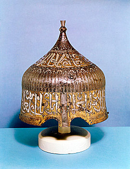 铁,头盔,银,装饰,土耳其,马穆鲁克,15世纪,艺术家,未知