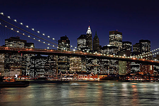 天际线,新,约克,城市,风景,布鲁克林,高度,纽约,美国