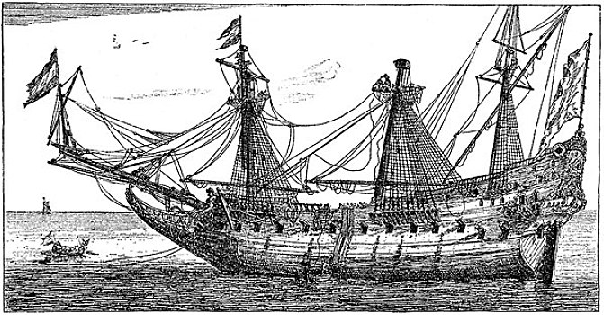 历史,船,东方,荷兰,印度,17世纪