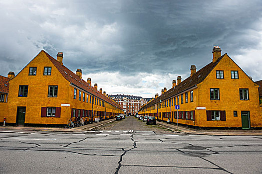 历史,连排别墅,地区,房舍,哥本哈根,丹麦