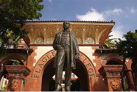 雕塑,大学,圣奥古斯汀,佛罗里达