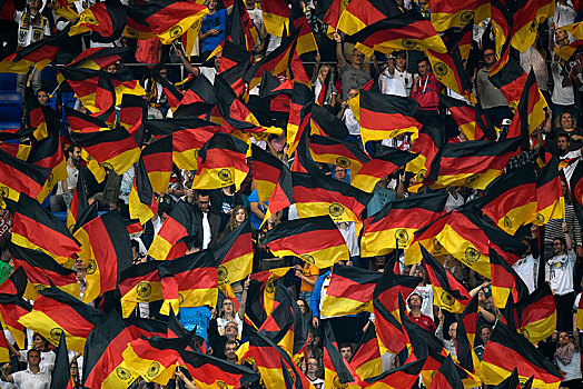 许多,旗帜,德国,足球,粉丝,竞技场,巴登符腾堡,欧洲
