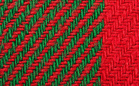 手制,编织,绿色,红色背景