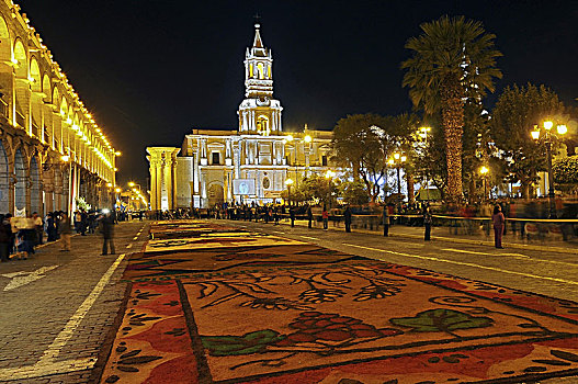 秘鲁,阿雷基帕,圣体节,广场,阿玛斯