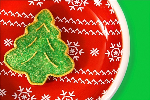 绿色,圣诞树,饼干