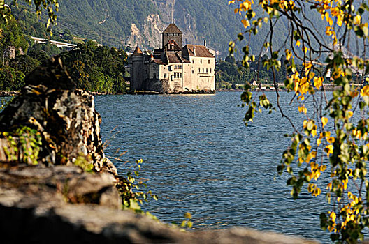 城堡,蒙特勒,日内瓦湖,沃州,瑞士,欧洲