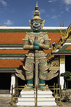 猴子,战士,寺院,曼谷,泰国