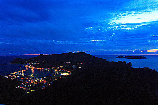 夜景,港口