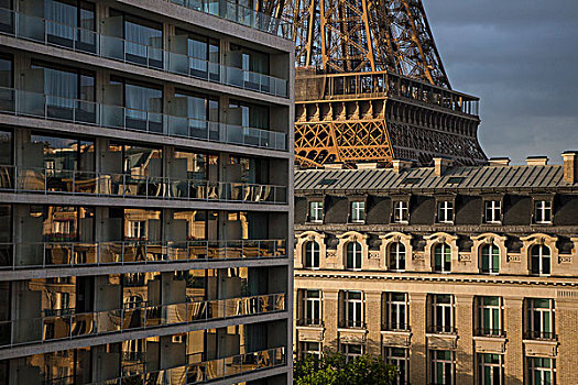 埃菲尔铁塔,风景,屋顶,巴黎
