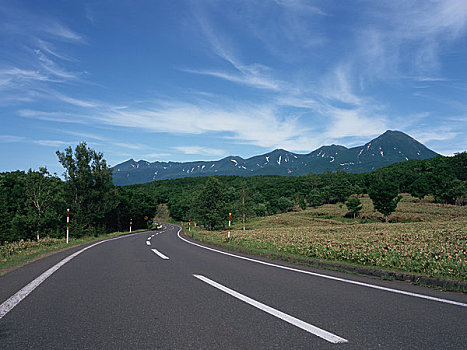 道路,山脉