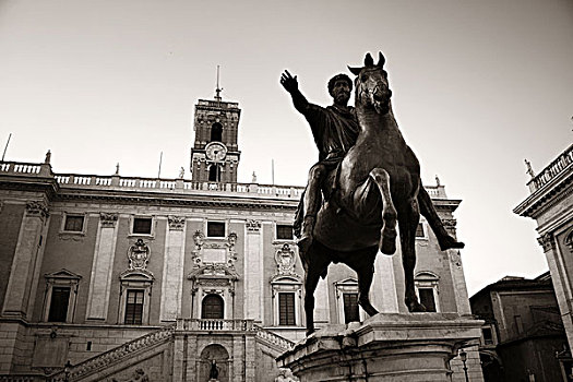 广场,坎皮多利奥,雕塑,罗马,意大利