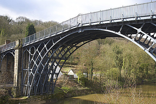 英格兰,什罗普郡,铁桥,桥
