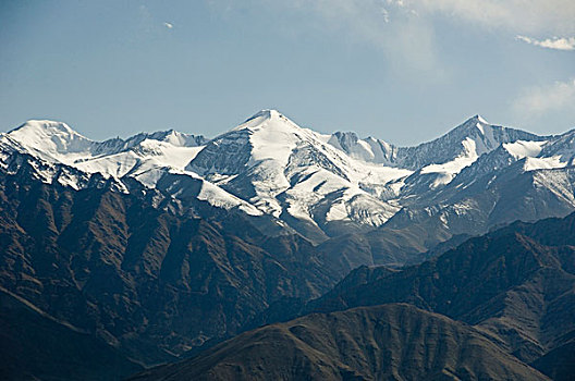 全景,山脉,喜马拉雅山,查谟-克什米尔邦,印度