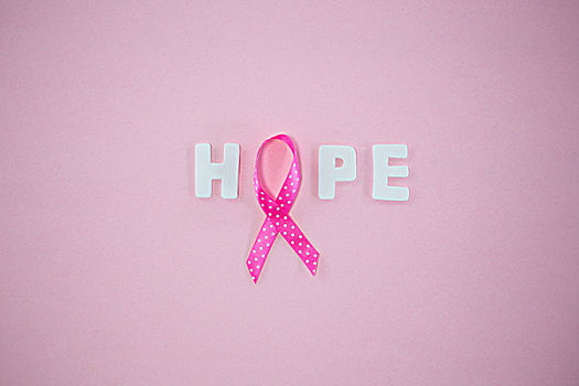 俯视,斑点,乳腺癌,意识,带,希望,文字,粉色背景