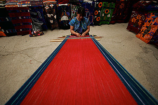 玛雅,土著人,文化,高地,人,女人,编织,衣服,恰帕斯,墨西哥,十二月,2007年