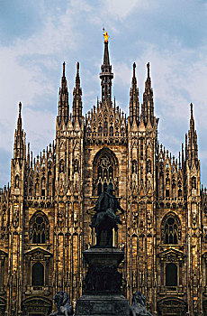 意大利,伦巴第,米兰,中央教堂,教堂,大幅,尺寸