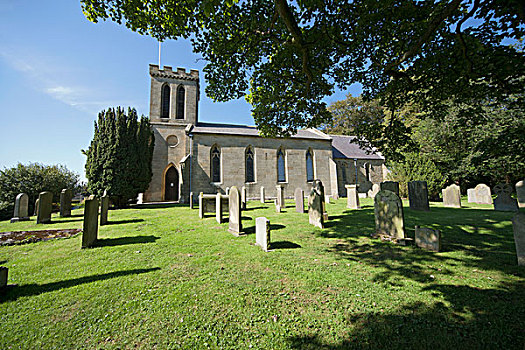 教堂,墓地,诺森伯兰郡,英格兰