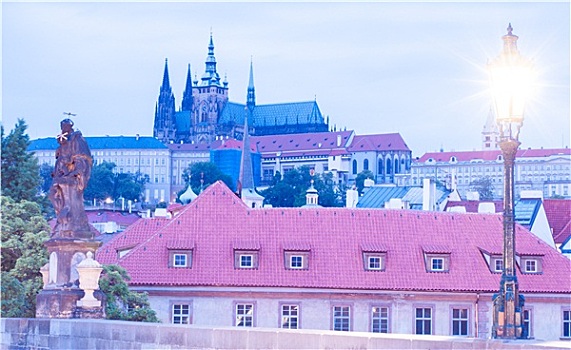 漂亮,风景,布拉格城堡