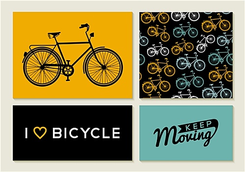 自行车,轮廓,概念,复古,图案,标签,文字