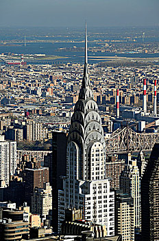 风景,建筑,克莱斯勒,曼哈顿中城,纽约,美国,北美