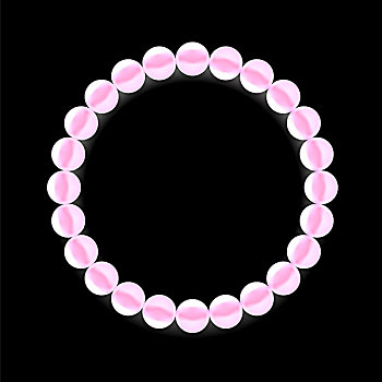 粉色,珍珠项链