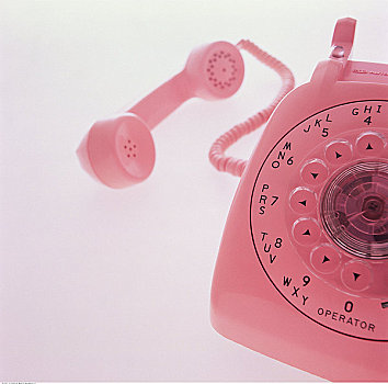 粉色,拨盘电话