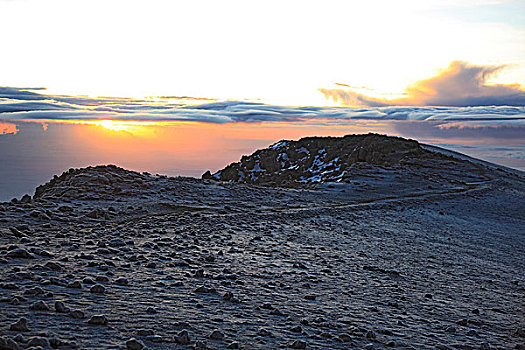 日出,火山口,乞力马扎罗山,坦桑尼亚,非洲