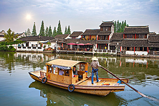 中国,上海,城市,运河