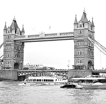 伦敦塔,英格兰,古桥,阴天
