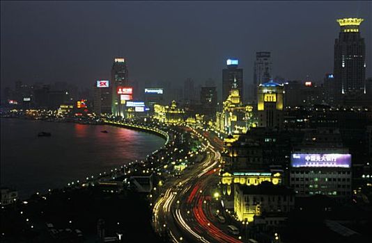 中国,中心,上海,外滩,汽车