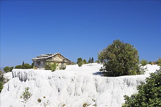 石屋,平台,棉花堡,土耳其