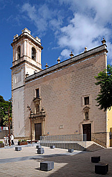 教堂,白色海岸,西班牙,欧洲