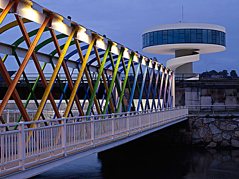 桥,国际,文化,中心,阿斯图里亚斯,西班牙北部,欧洲