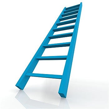 蓝色,梯子