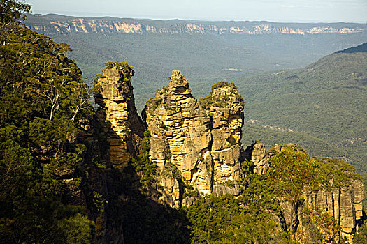 三姐妹山,岩石构造,蓝山,澳大利亚
