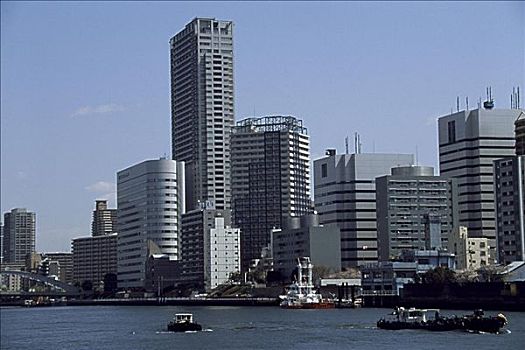 建筑,水岸,东京,日本