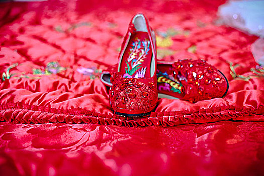 鞋,红鞋,红喜鞋