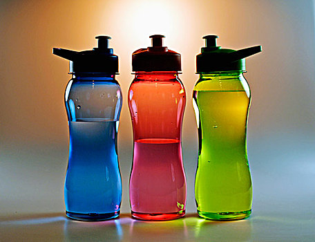 色彩,塑料制品,水瓶