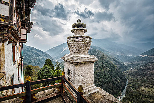 风景,寺院,要塞,宗派寺院,喜玛拉雅,区域,不丹,亚洲