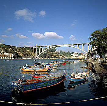 葡萄牙,地区,船,河,桥