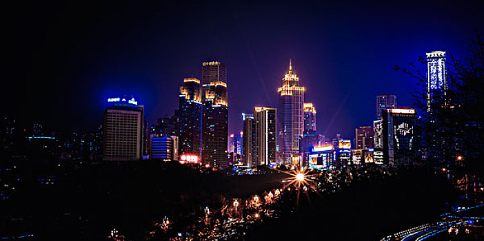 重庆长江大桥夜景