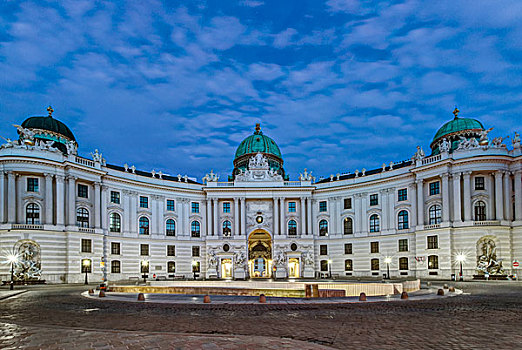奥地利,维也纳,霍夫堡,宫殿,黎明,大幅,尺寸