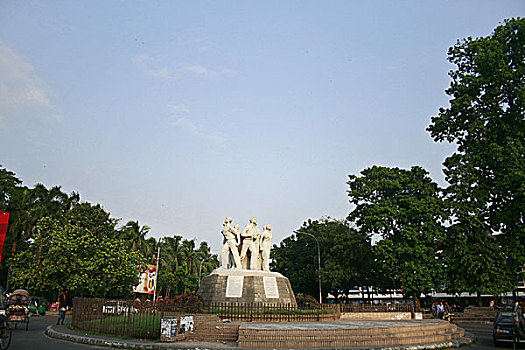 中心,达卡,大学,孟加拉,六月,2007年