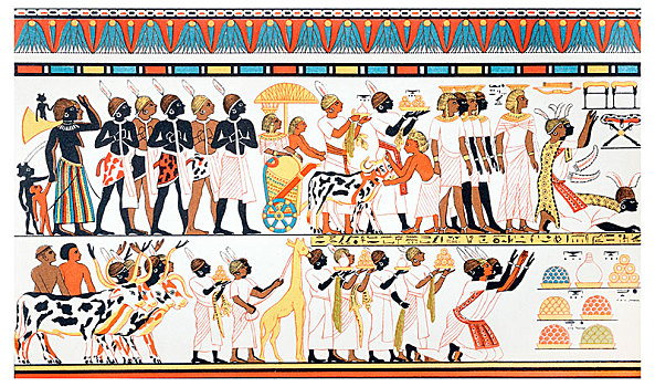 古埃及,绘画,插画,百科全书