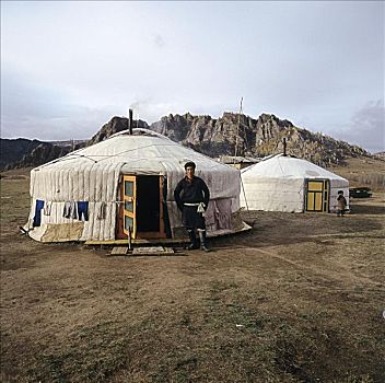 蒙古,游牧,山谷