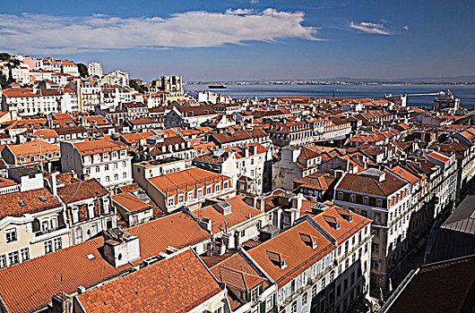 里斯本,屋顶,塔霍河,葡萄牙