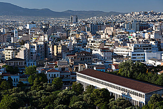 中心,希腊,雅典,城市风光,古安哥拉遗址