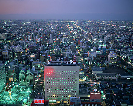 夜景,北方,塔,观注,房间