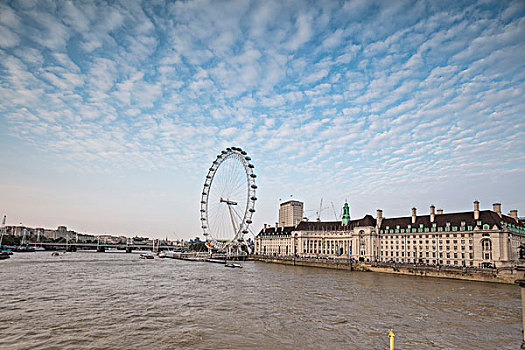 泰晤士河,框架,伦敦眼,摩天轮,象征,城市,伦敦南岸,伦敦,英国