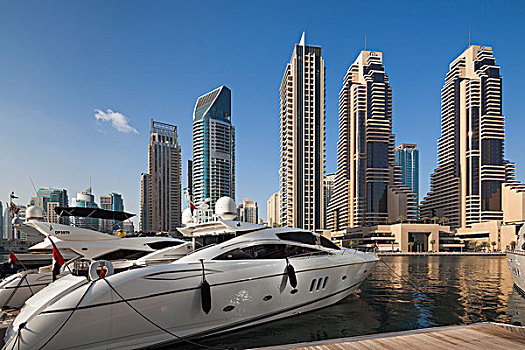 阿联酋,迪拜,码头,高层建筑,建筑